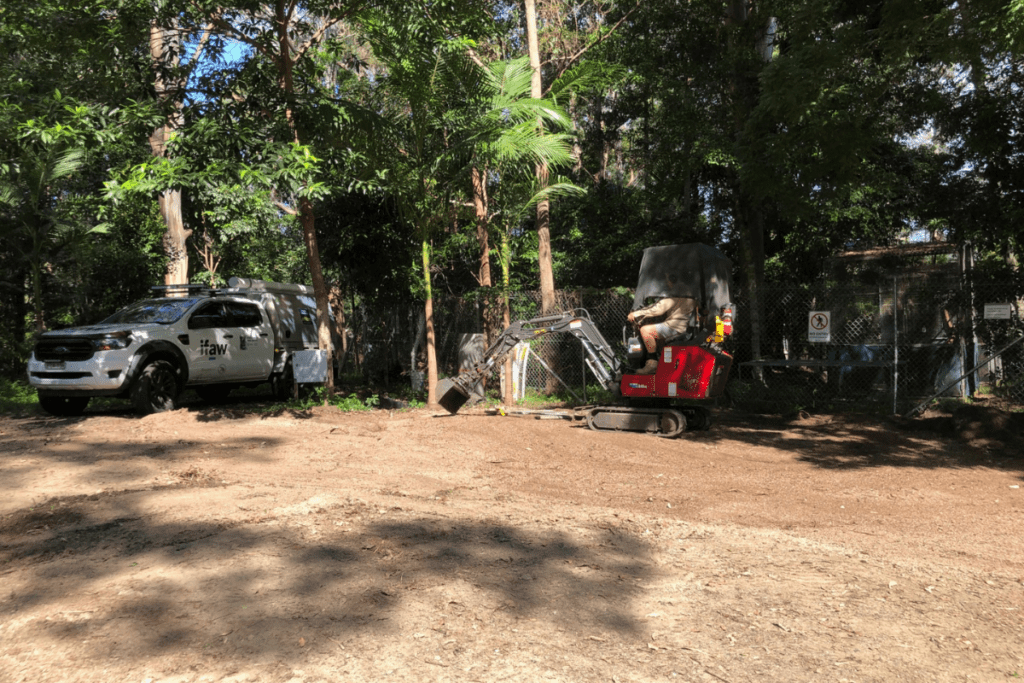 Clearing our the areas for our Koala Hospital expansion has already begun